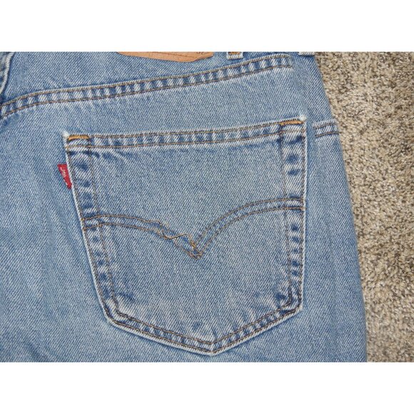 Vintage Levi 550 Relaxed Fit Straight Leg 36X32 Denim Blue Jeans Made in Mexico - Picture 3 of 11